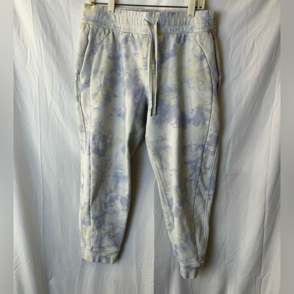lululemon athletica Tie-Dye Track Joggers in Light Blue and Cream